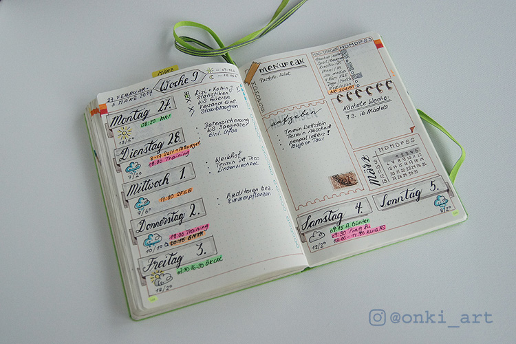 onkiart bulletjournalweeklylog